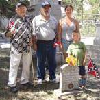 Four Generations of von Roeder family next to ancestor grave